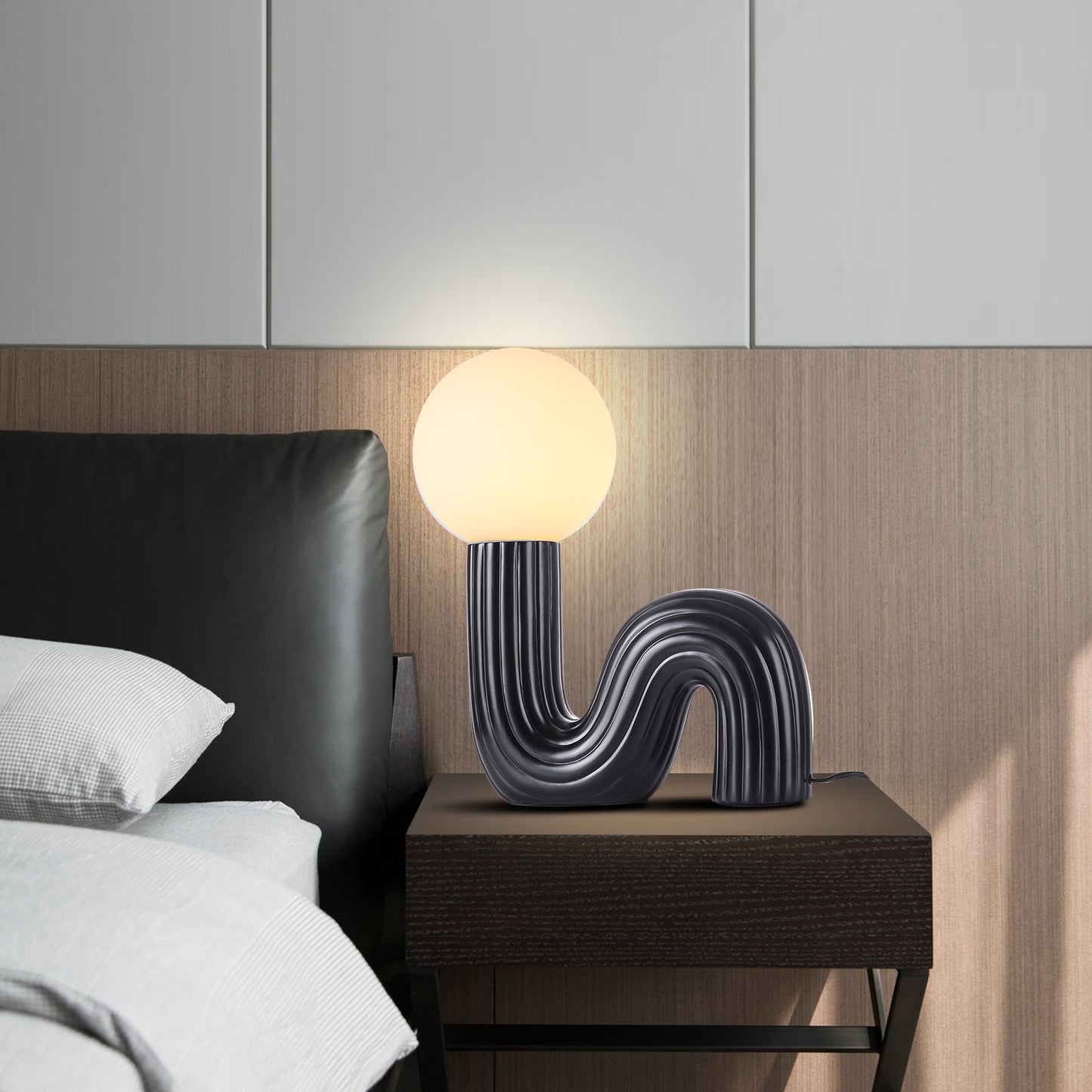 (M) Black Table Lamps G9 for Bedroom Bedside Desk Lamp
