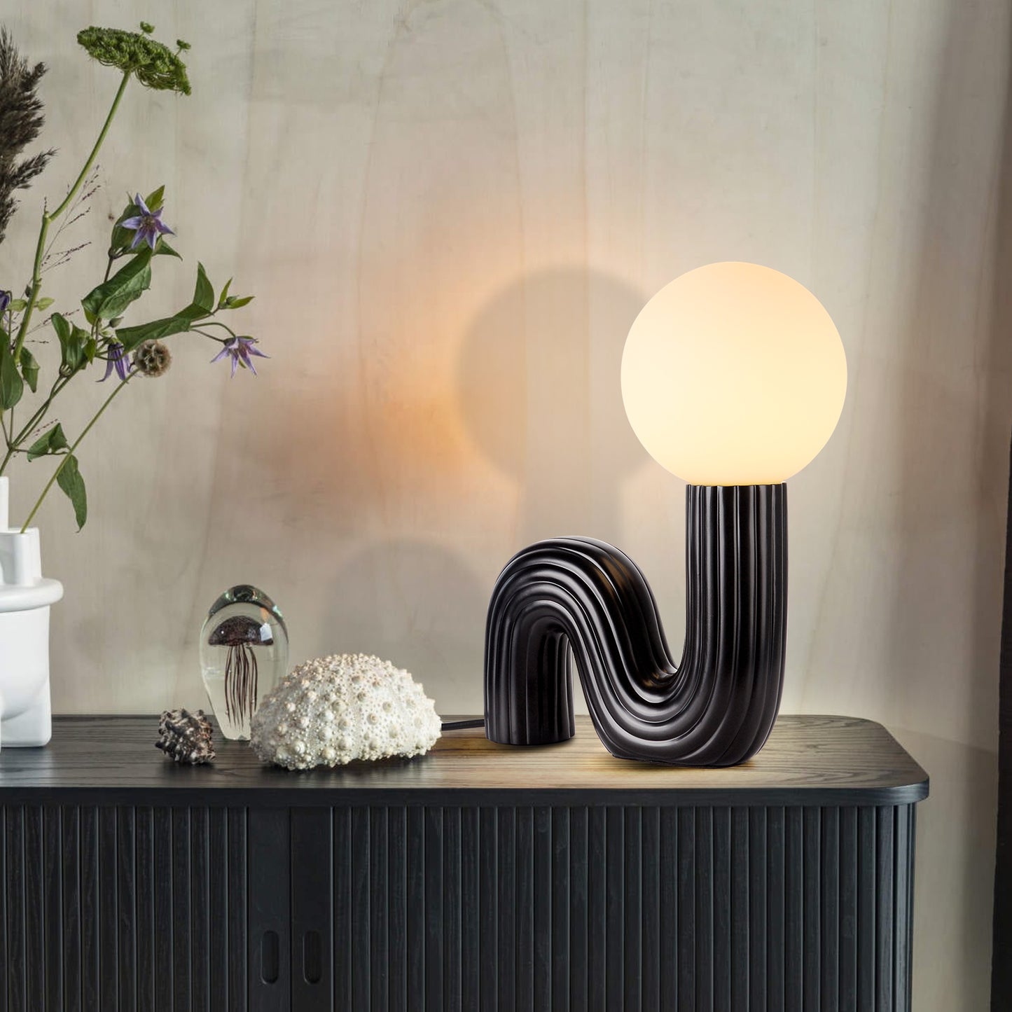 (M) Black Table Lamps G9 for Bedroom Bedside Desk Lamp
