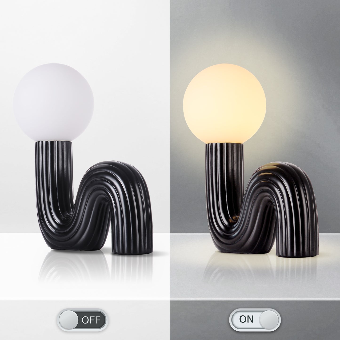 (M) Black Table Lamps G9 for Bedroom Bedside Desk Lamp