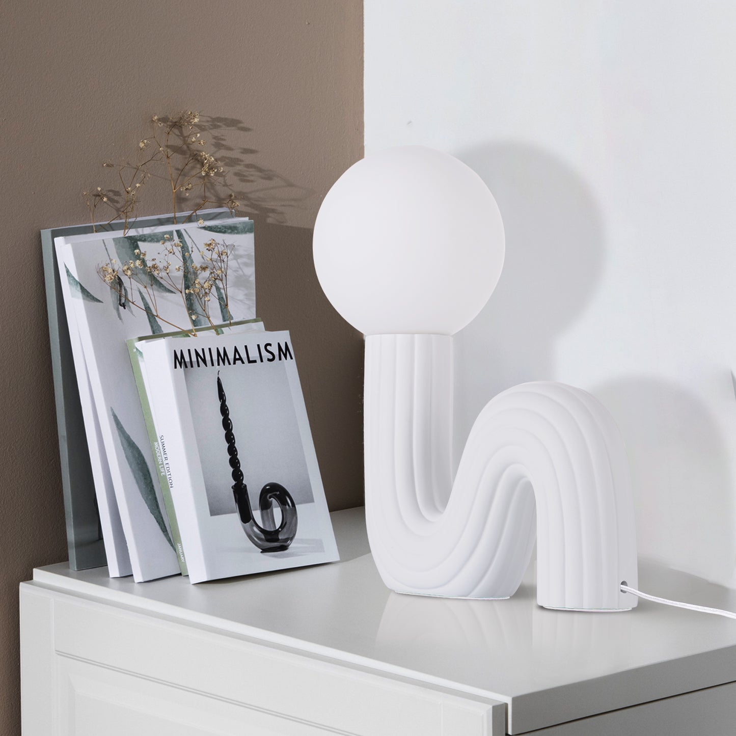 (M) White Table Lamps G9 for Bedroom Bedside Desk Lamp