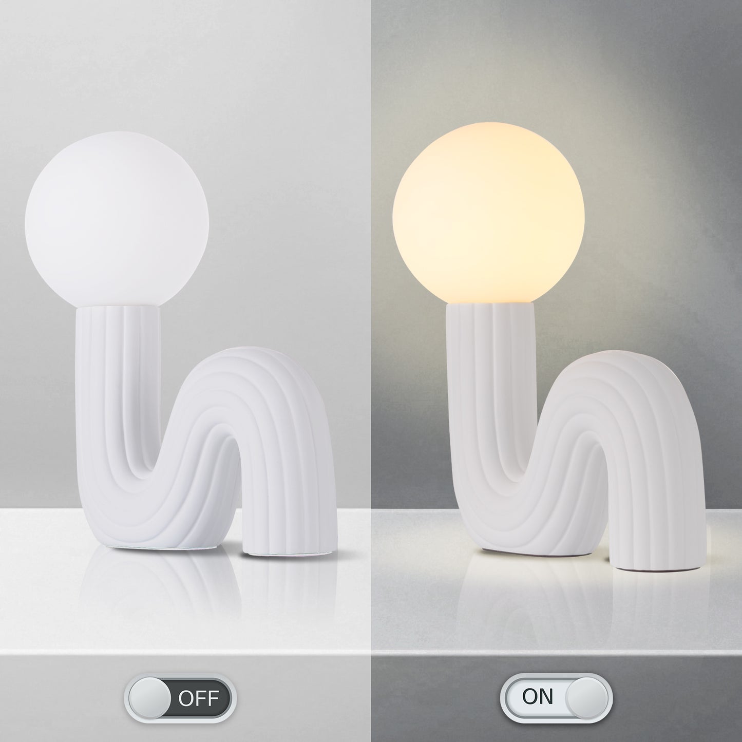 (M) White Table Lamps G9 for Bedroom Bedside Desk Lamp