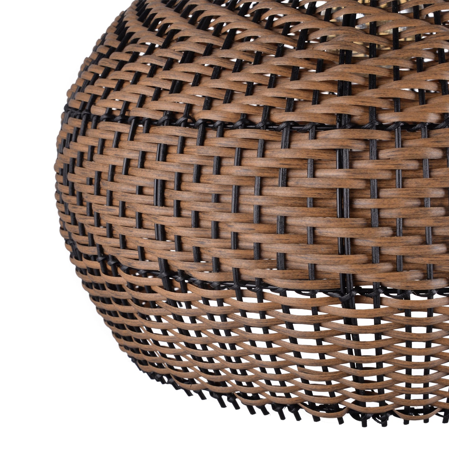 Handmade Black Brown Rattan Pendant Light For Dining Room Living Room