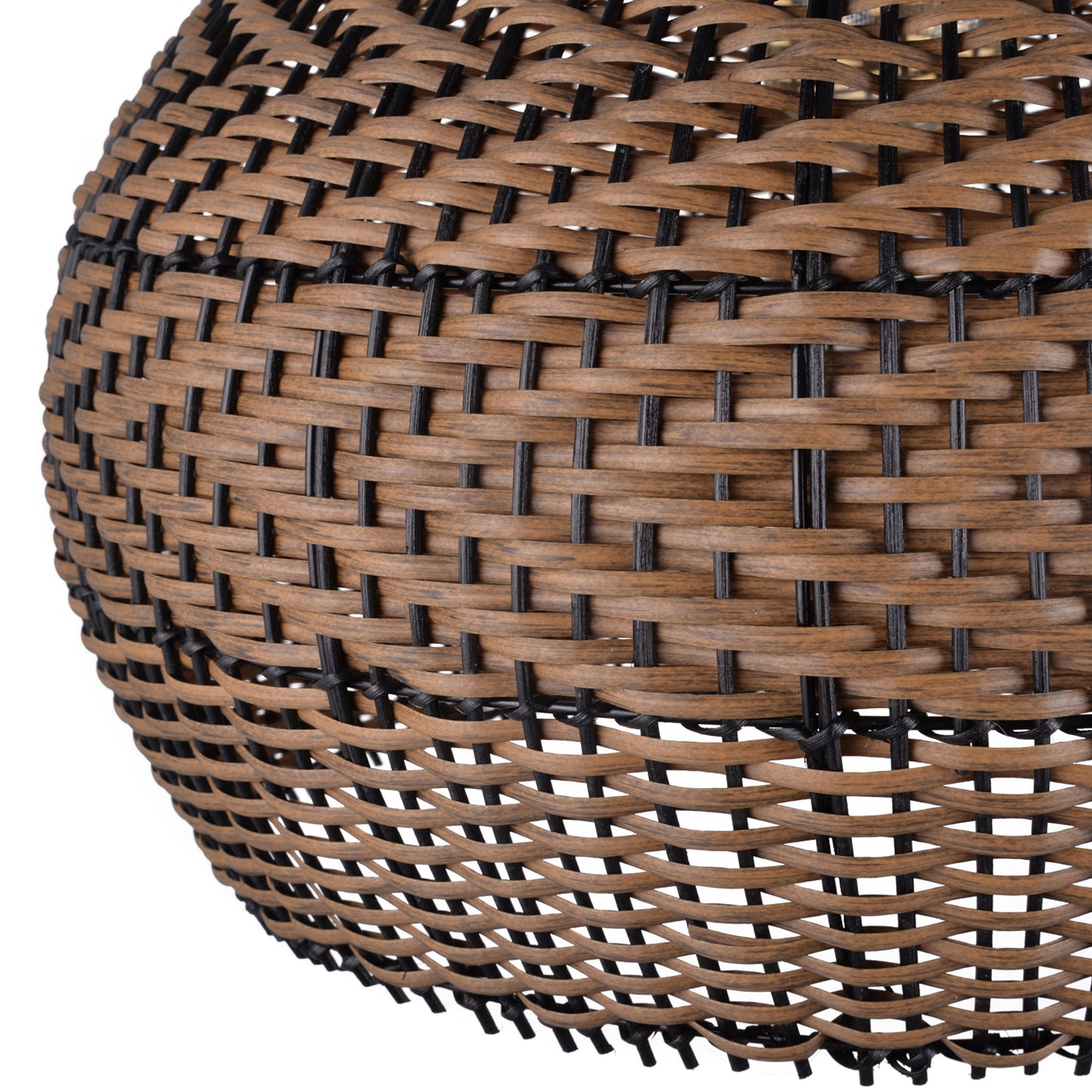 (Q)15.75 Inch Woven Rattan Pendant Light,Retro Style Creative Lantern Lampshade,Suitable for Living Room,Bedroom,Bining room, Farmhouse
