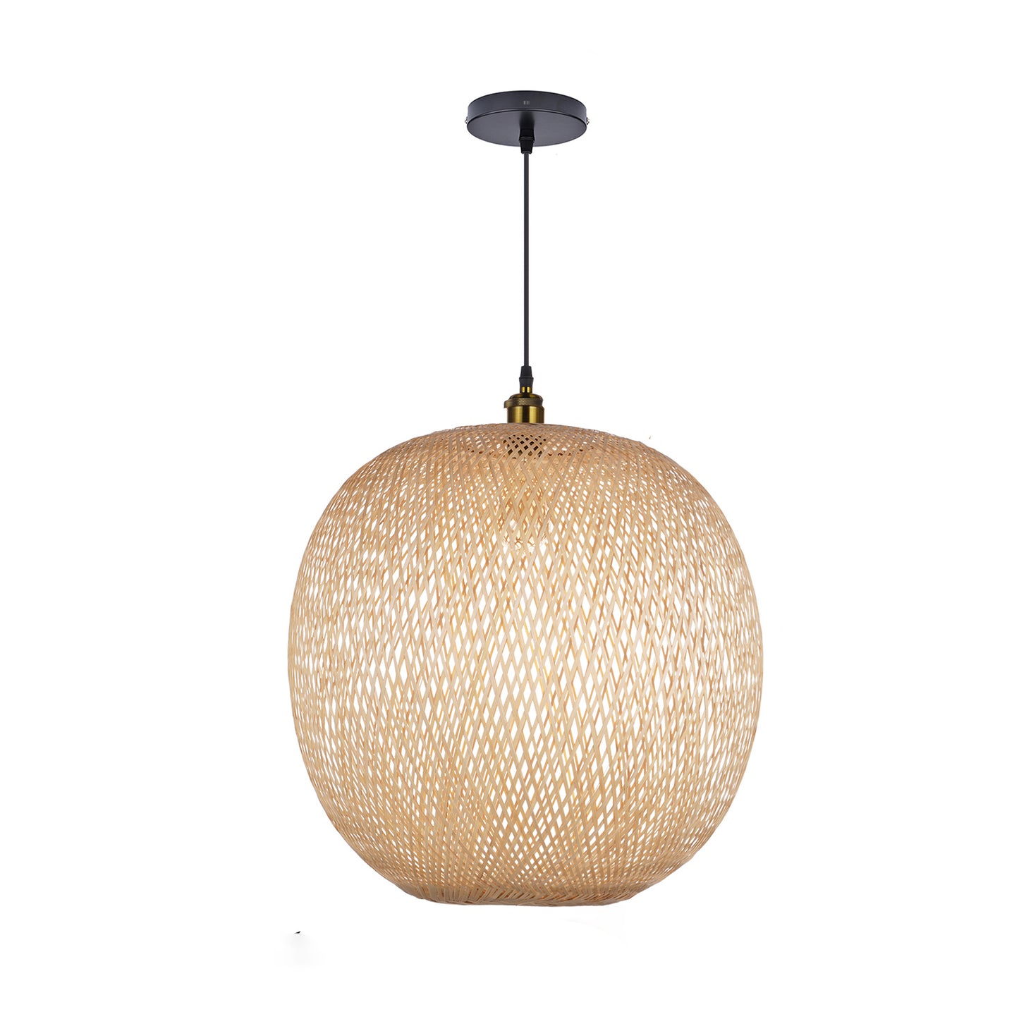 (Z)ARTURESTHOME Natural Bamboo Hand-Woven Chandelier Ceiling Light Fixture Simple Modern Chinese Lamps and Lanterns Decoration