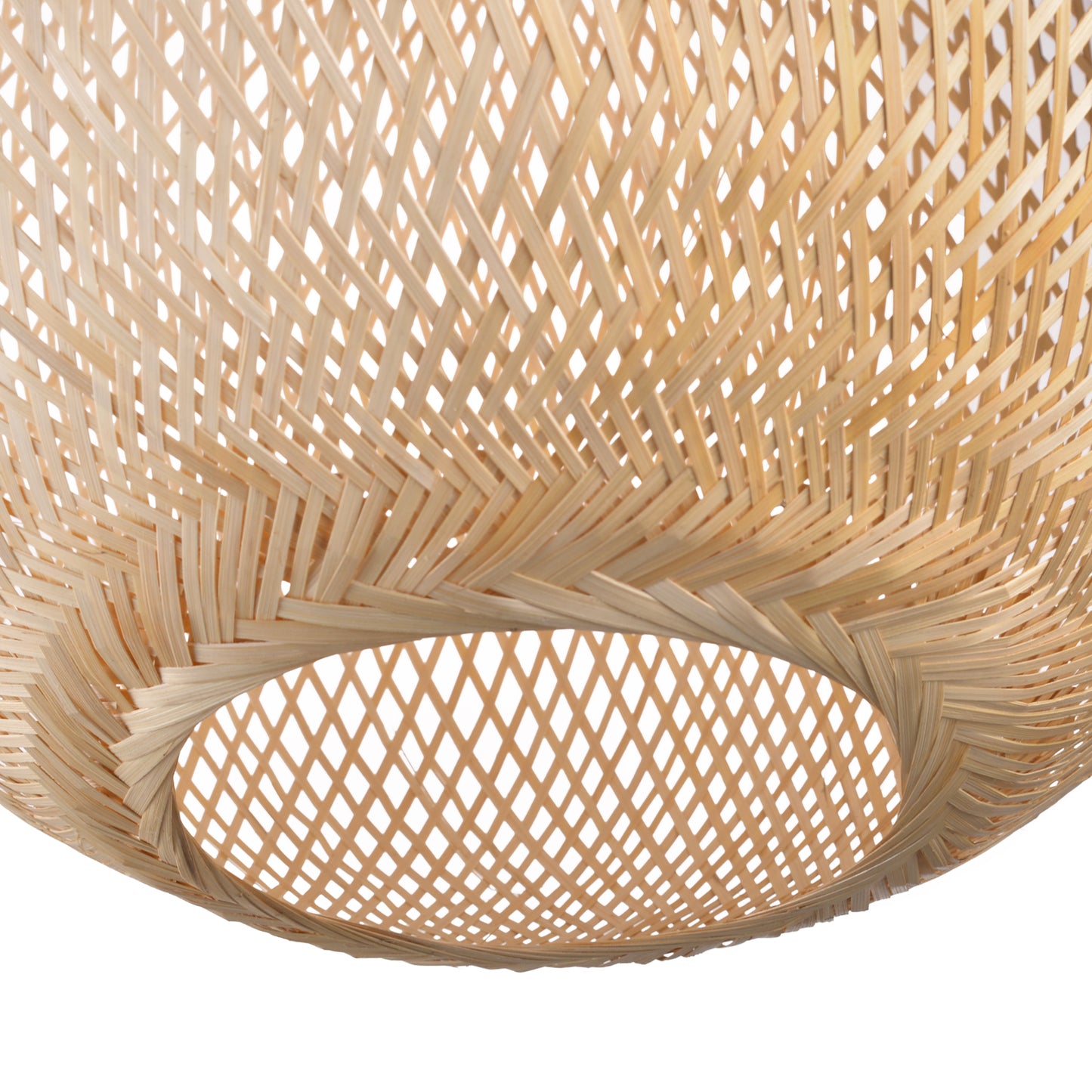 (Z)ARTURESTHOME Natural Bamboo Hand-Woven Chandelier Ceiling Light Fixture Simple Modern Chinese Lamps and Lanterns Decoration