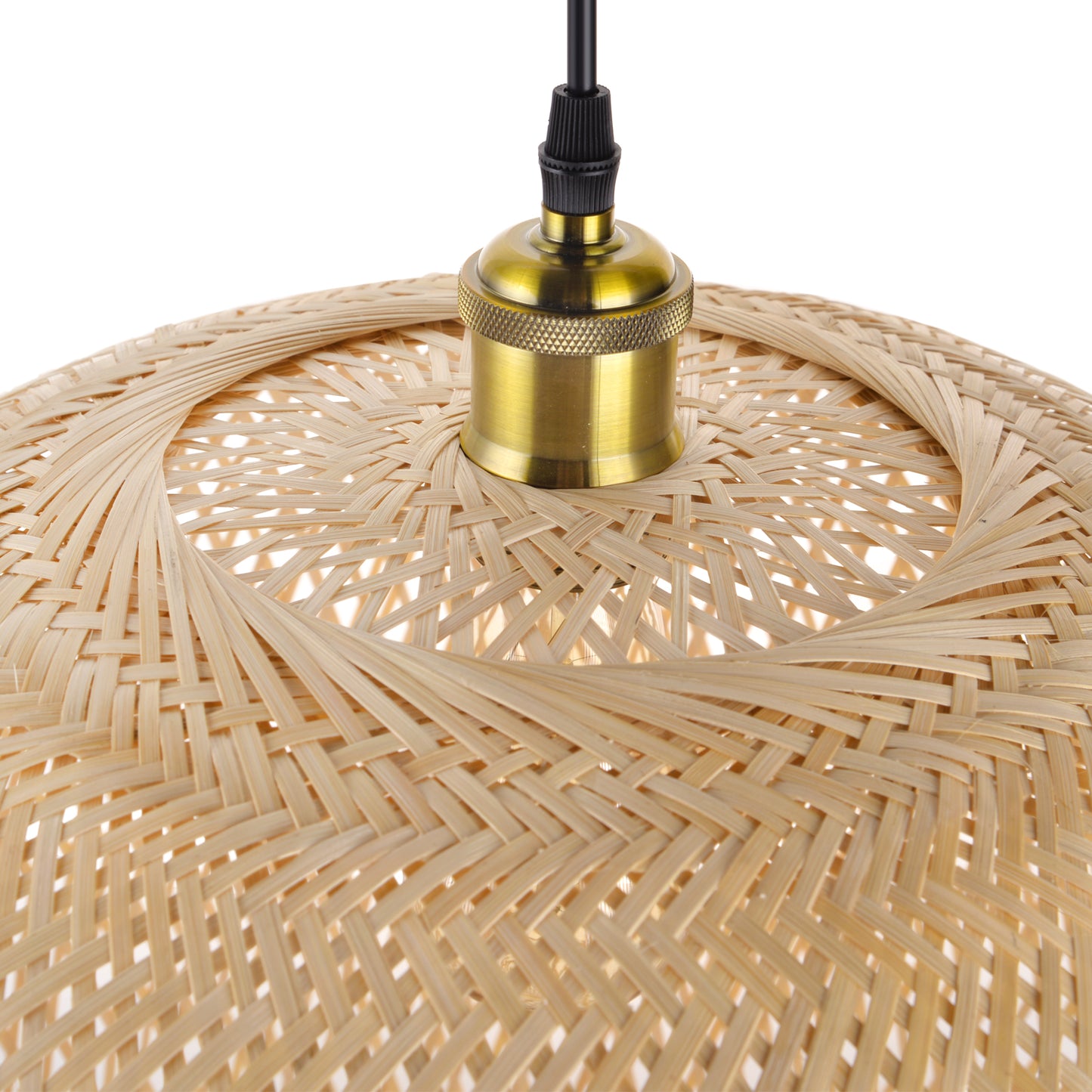 (Z)ARTURESTHOME Natural Bamboo Hand-Woven Chandelier Ceiling Light Fixture Simple Modern Chinese Lamps and Lanterns Decoration