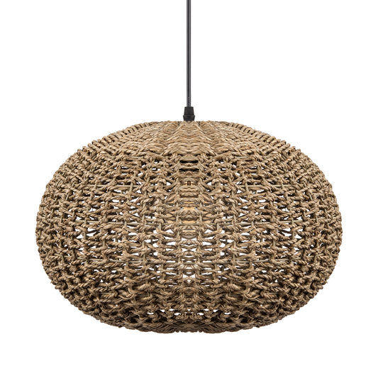 Bohemian Style Rattan Hand-Woven Indoor Pendant Light D40cm*H28cm