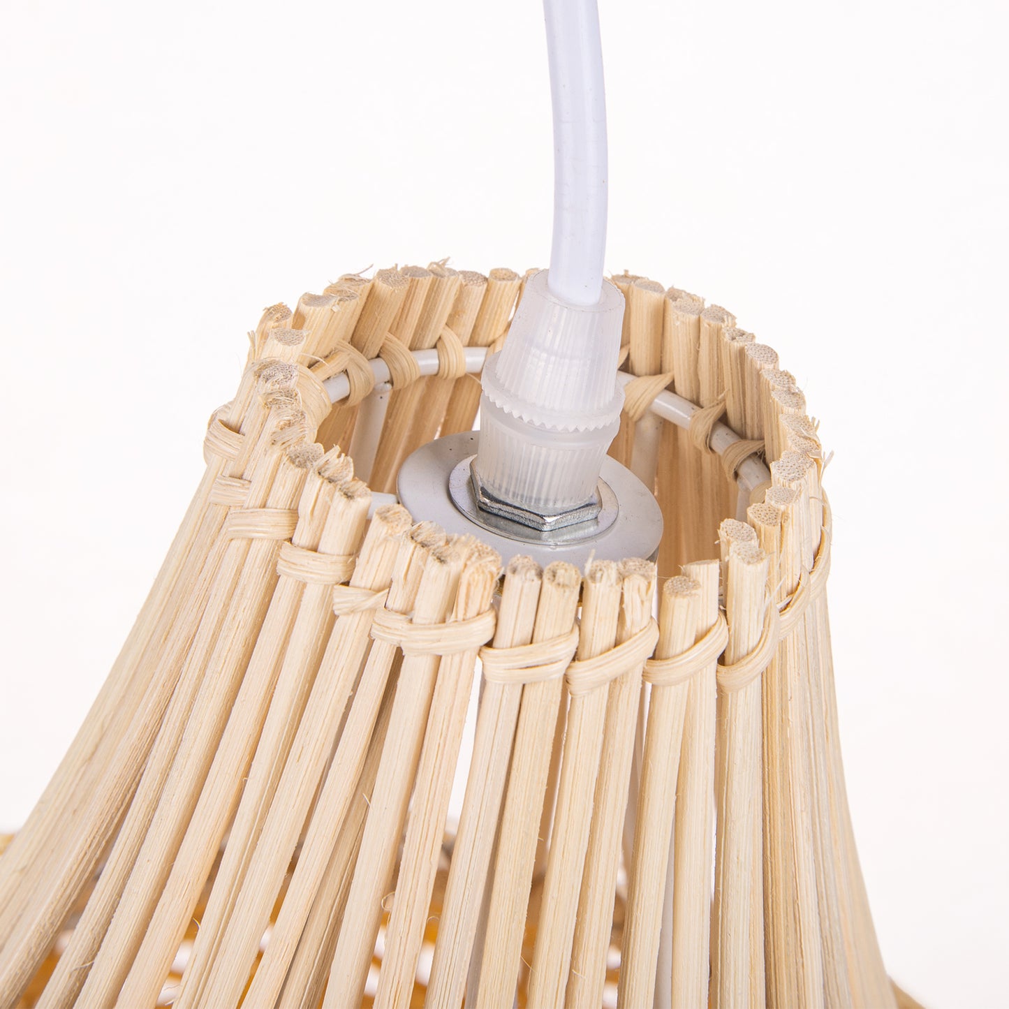 (Q)Bohemian Handmade Rattan and Bamboo Pendant Light, Retro Style Garden Pendant Light, Suitable for Dining Rooms, Living Rooms, and Farmhouses.