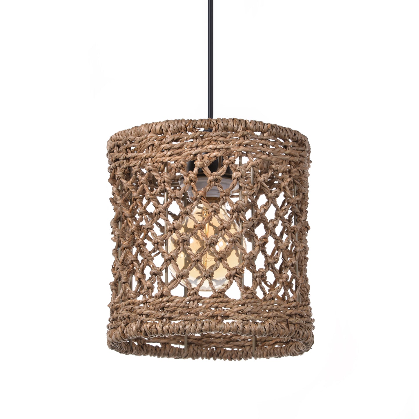 (Z)ARTURESTHOME Handwoven Bamboo Rattan Pendant Light Natural Boho Chic Ceiling Lamp for Home Decor