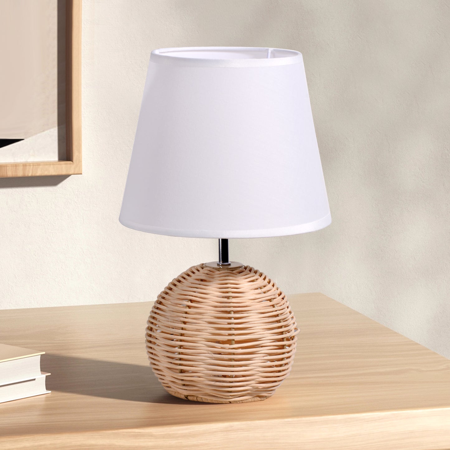 (Z)ARTURESTHOME bedside lamps Table lamps Rattan table lamps for bedroom and living room Bamboo table lamps