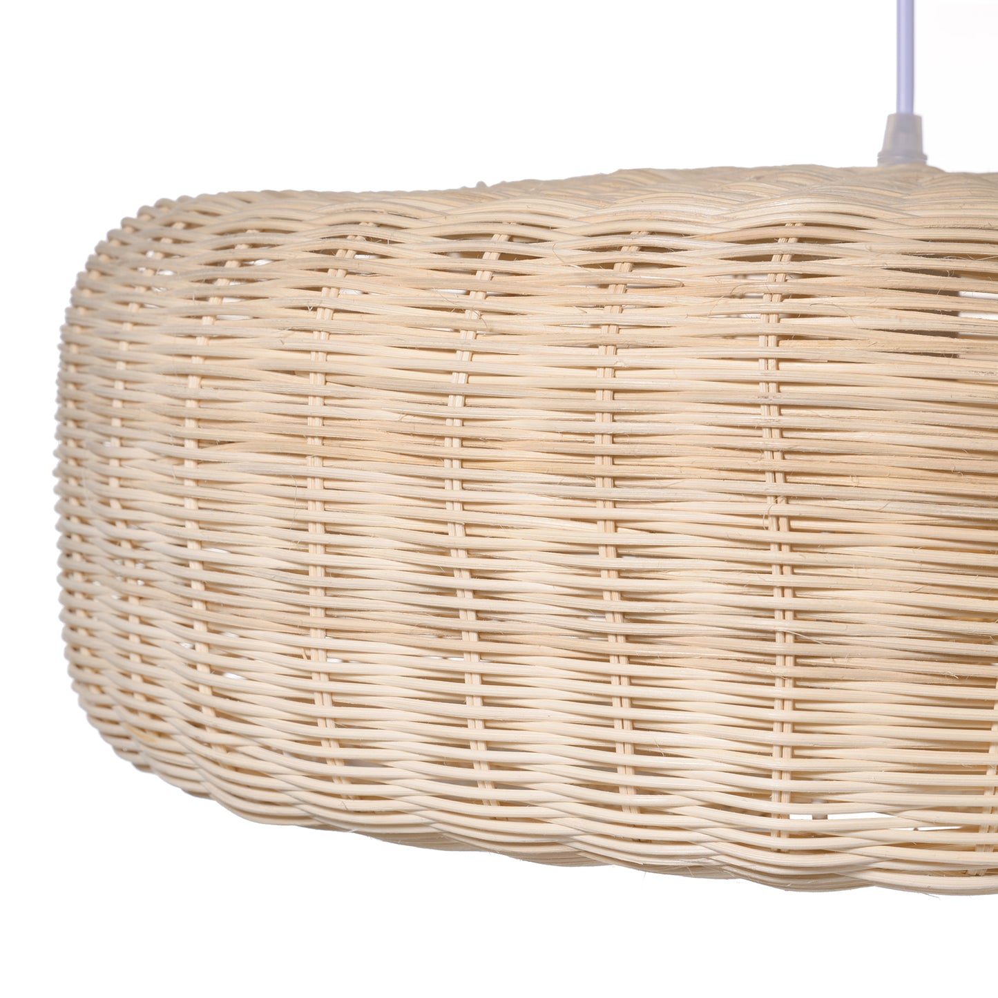 （Q)19.68 Inch Rattan Pendant Light, Bohemian Nest Shaped Lampshade Rattan Pendant Light, Suitable for Bedrooms, Living Rooms, Kitchens, Islands