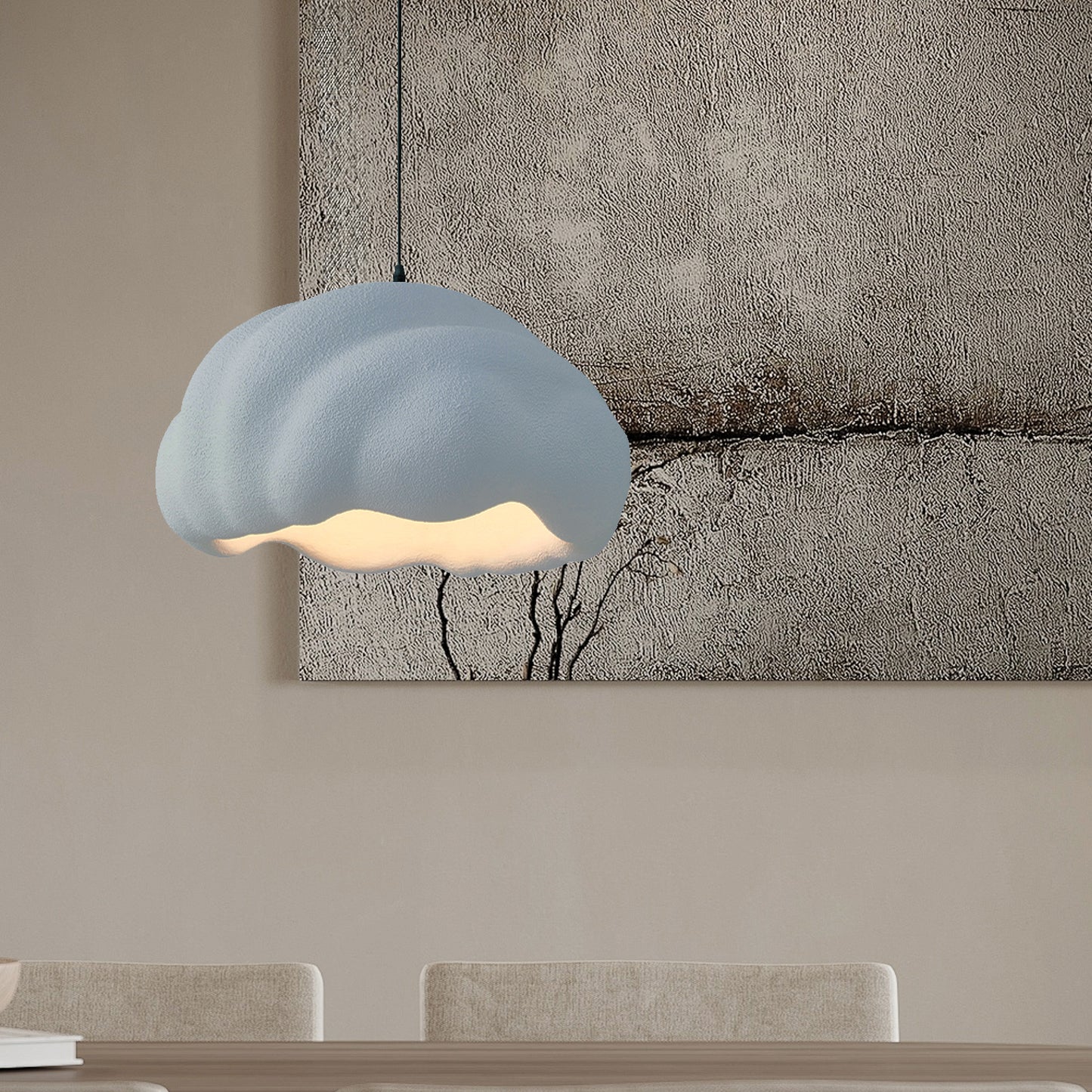 Nordic Wabi-Sabi Style Curved Pendant Lampshade