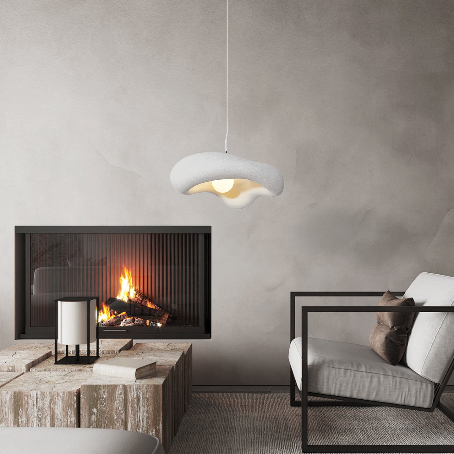 Nordic Modern Creative Design Wabi-sabi Style Pendant Lampshade