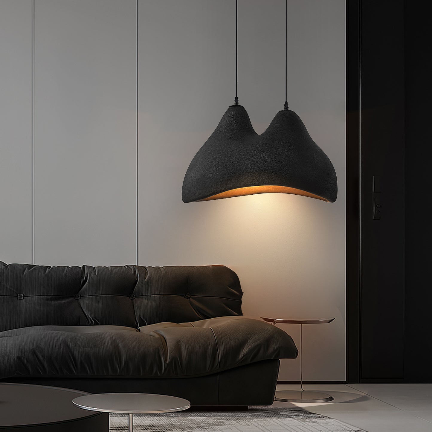 Scandinavian Modern Minimalist Hump Shaped Chandelier