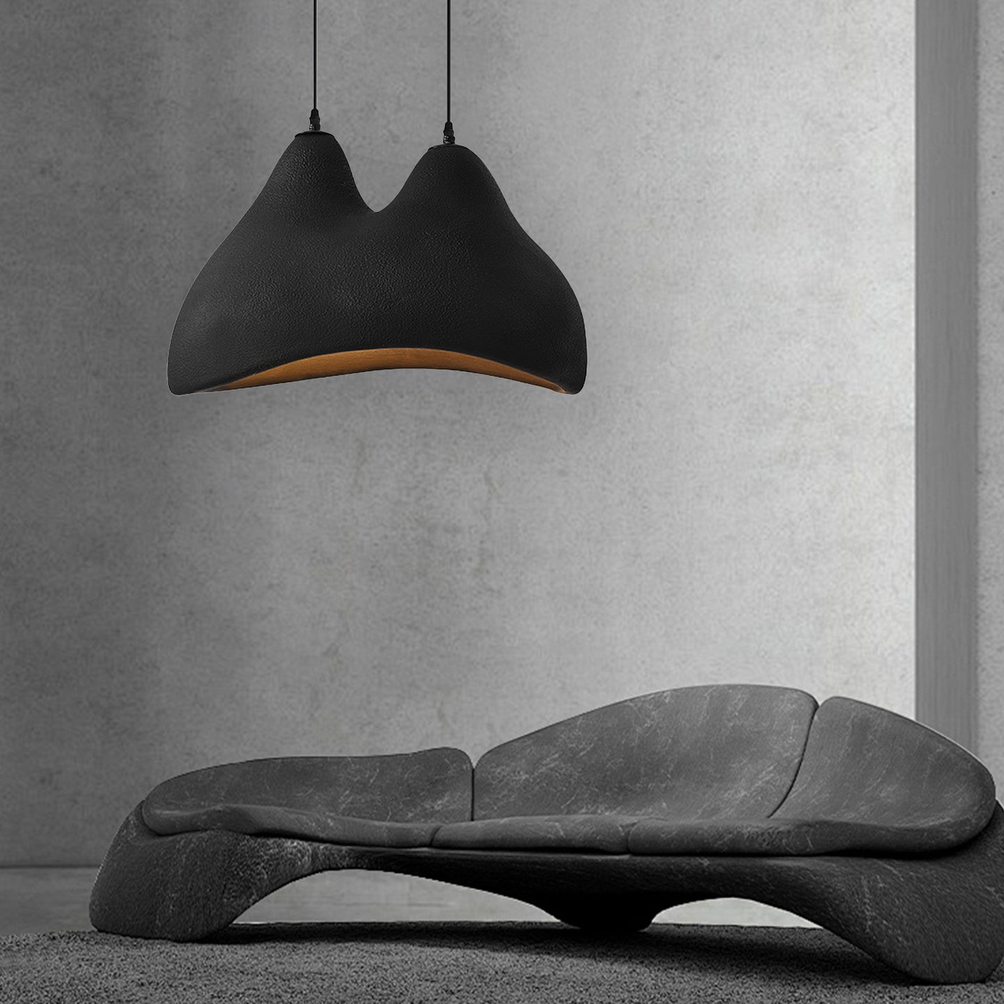 Scandinavian Modern Minimalist Hump Shaped Chandelier