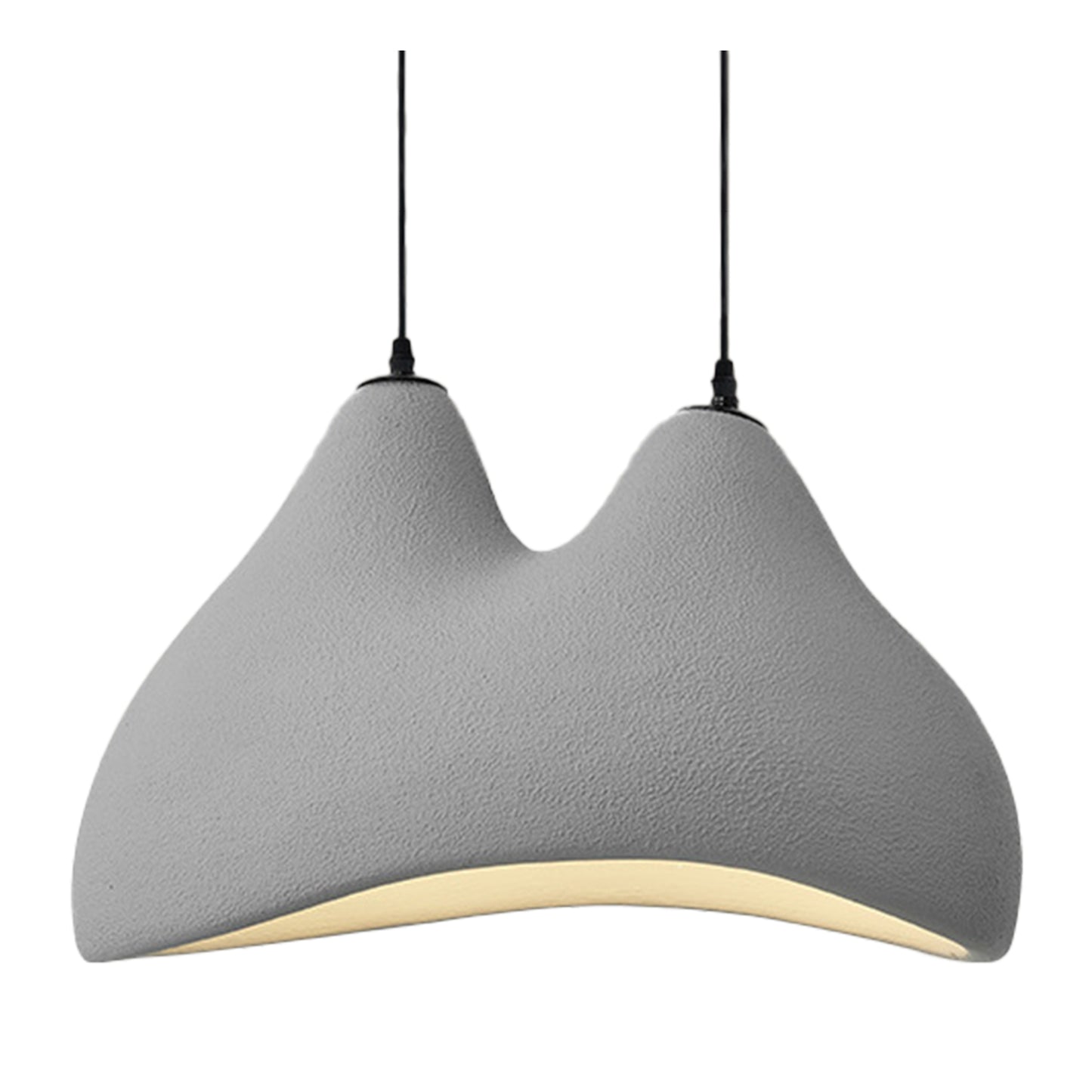 Nordic Wabi-sabi Style Creative Half Oval Hump Lampshade Pendant Light