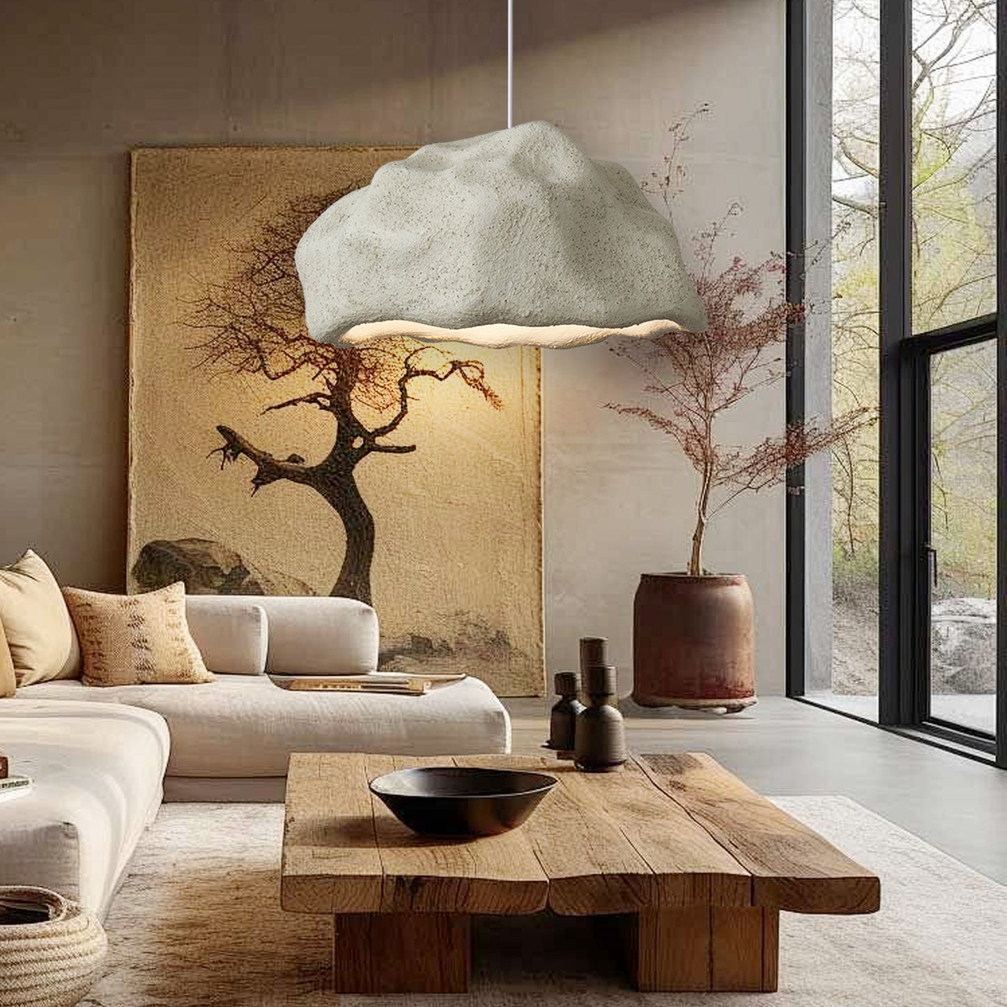 Japanese Creative Rock Design Living Room Art Chandelier