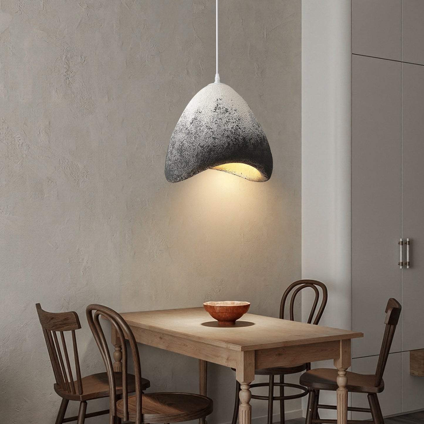 Japanese Retro Minimalist Creative Half Oval Chandelier Lighting Shade