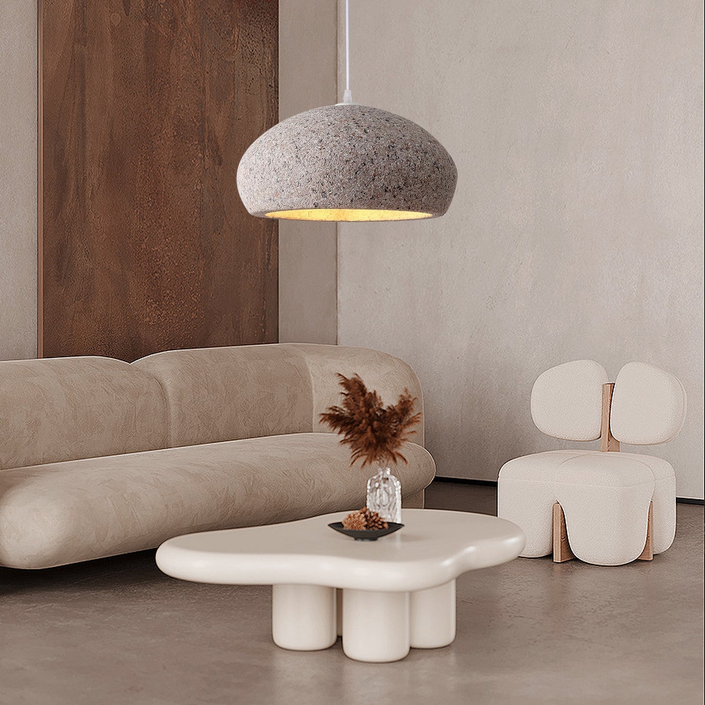 Japanese Fashion Handmade Pendant Lighting Living Room Decorative Flat Oval Lighting