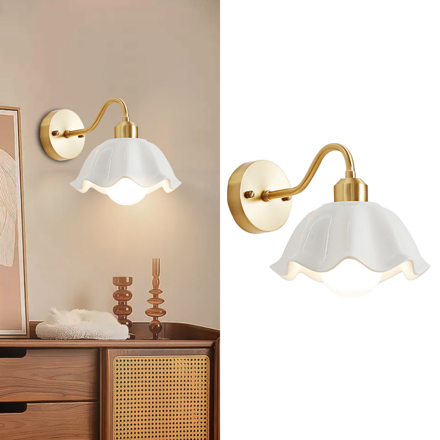 Modern Modern Minimalist Astonishing Silence Wind Glass Bedside Wall Sconce