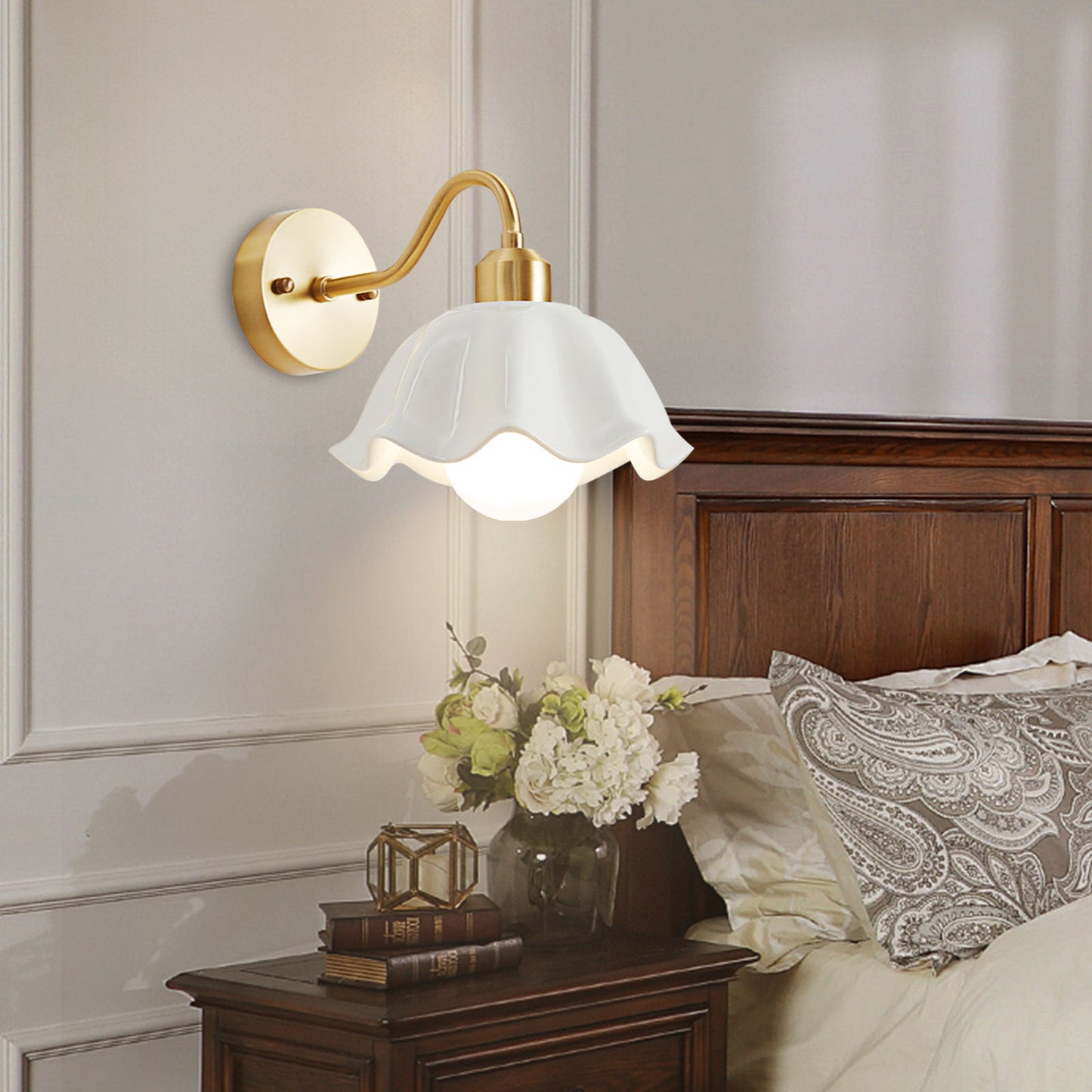 Modern Modern Minimalist Astonishing Silence Wind Glass Bedside Wall Sconce