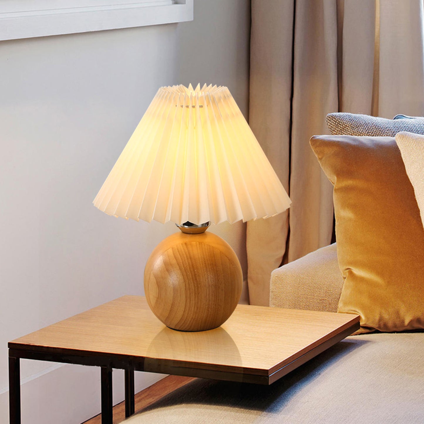 Japanese Minimalist Creative Fabric Table Lamp Desktop Lights