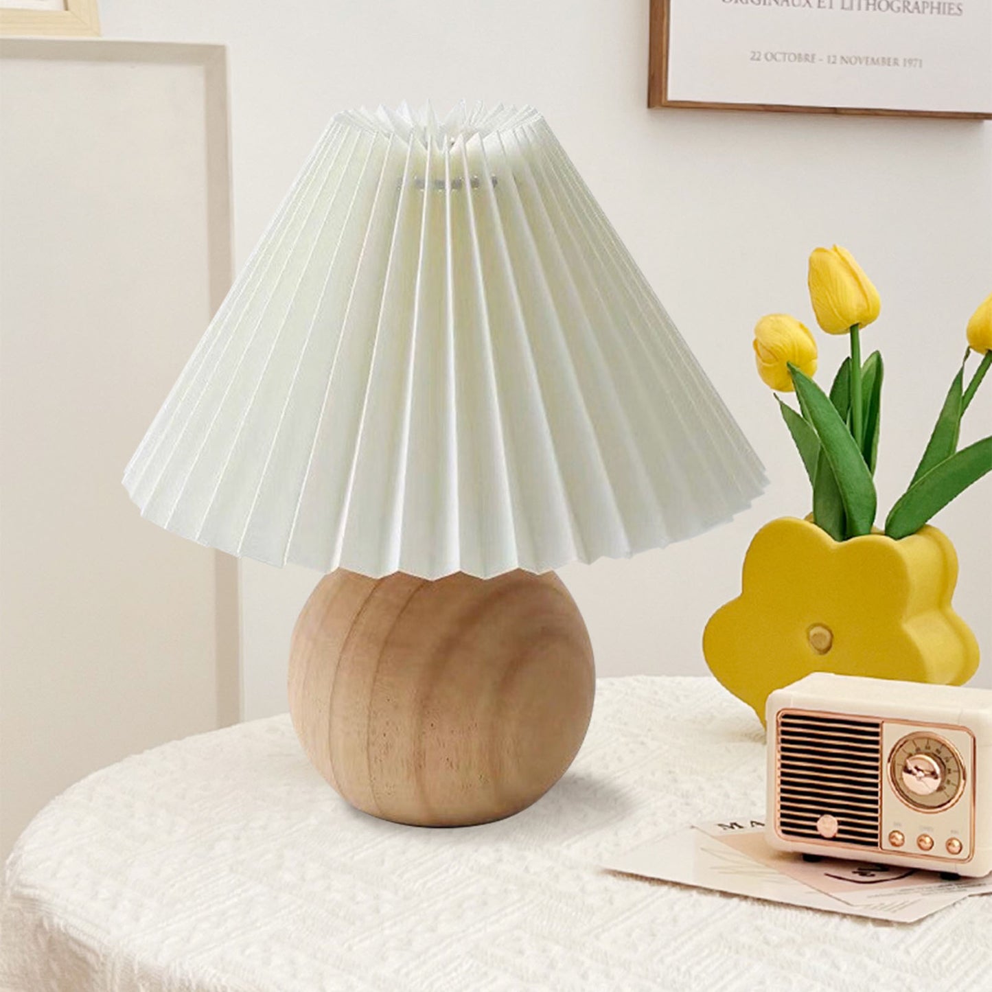 Japanese Minimalist Creative Fabric Table Lamp Desktop Lights