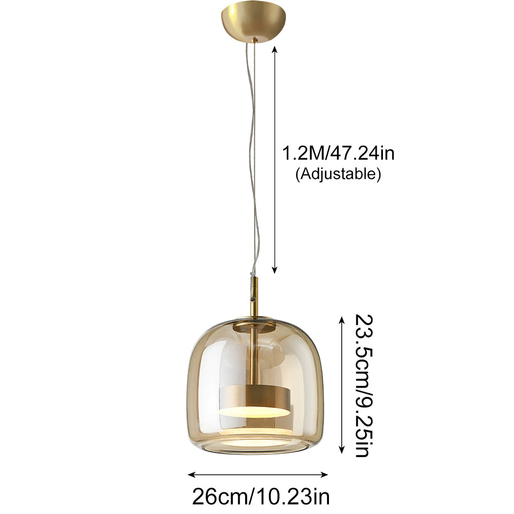 (Z)Vintage glass chandelier with a golden lamp base, ceiling-mounted chandelier for the living room