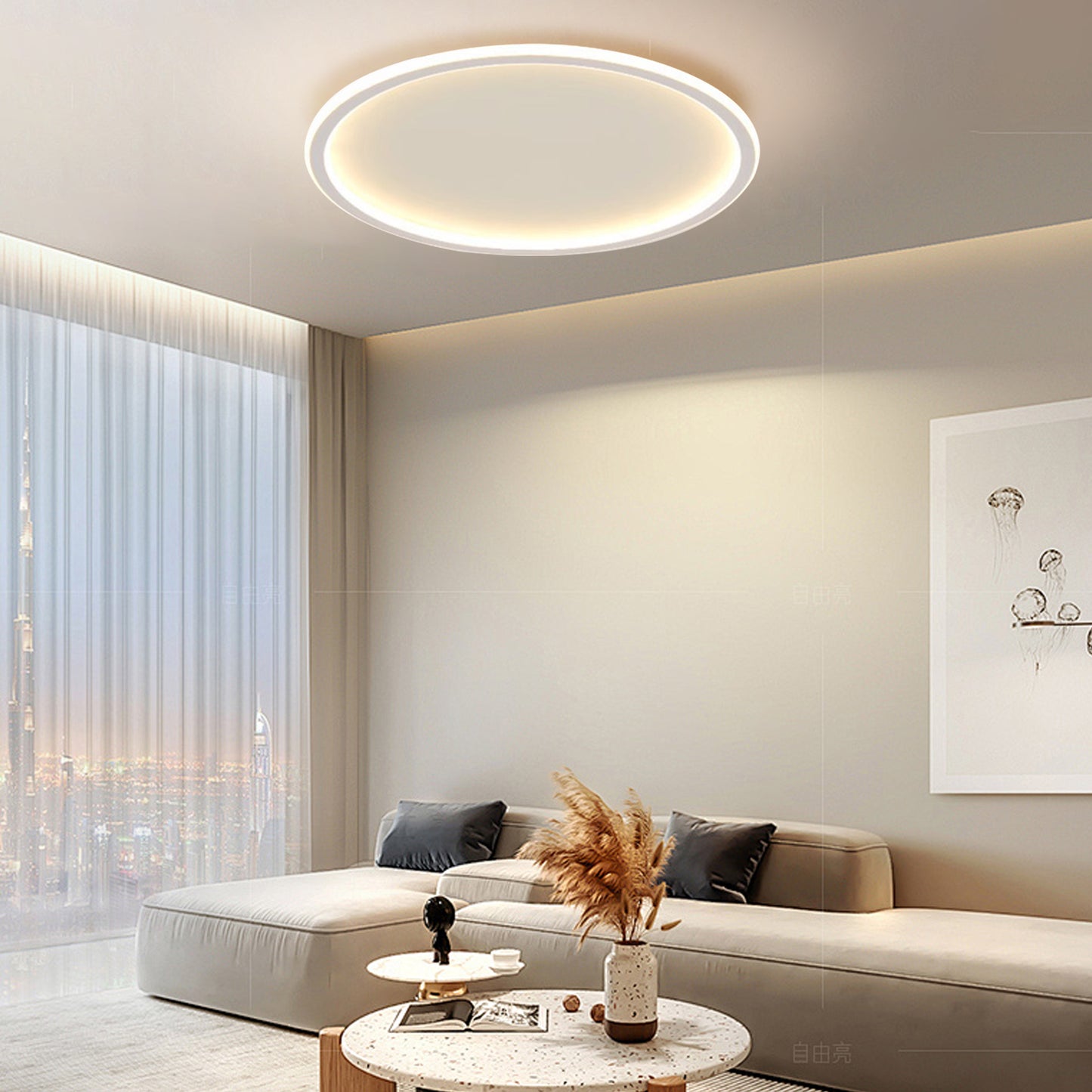 (N) ARTURESTHOME Modern Minimalist Slim Study Round Ceiling Lights