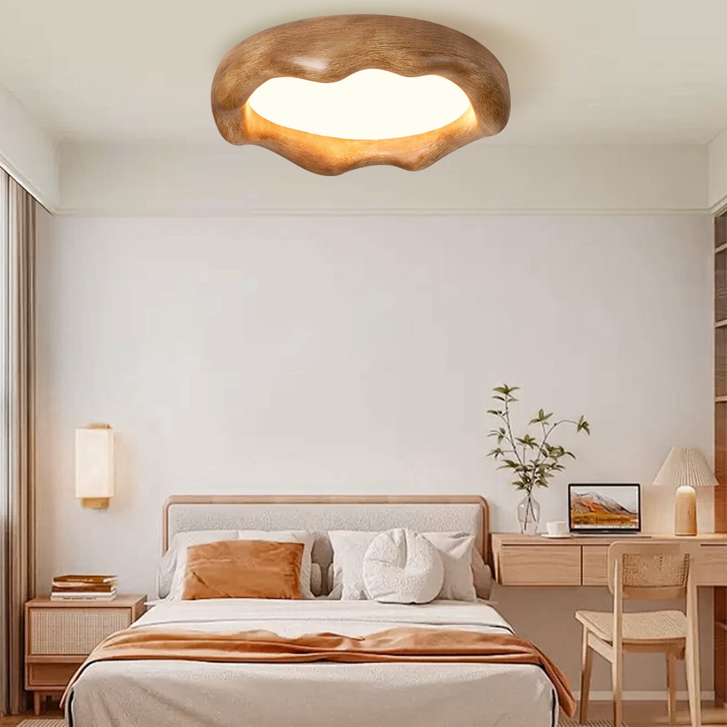 (N) ARTURESTHOME Nordic Modern Bedroom Study Eye Protection Ceiling Lamp, Three Colors Change Light