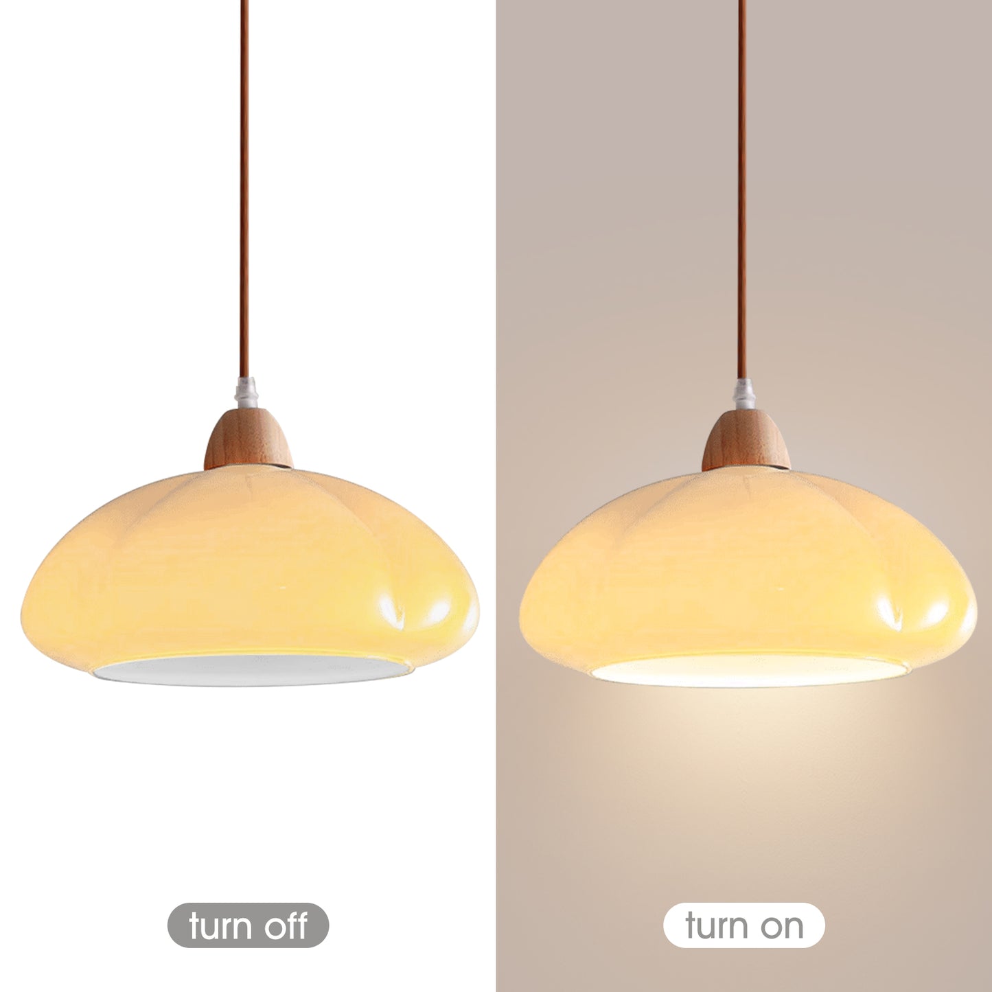 (N) ARTURESTHOME Modern Creative Pumpkin Energy Saving LED Small Pendant Light for Dining Room