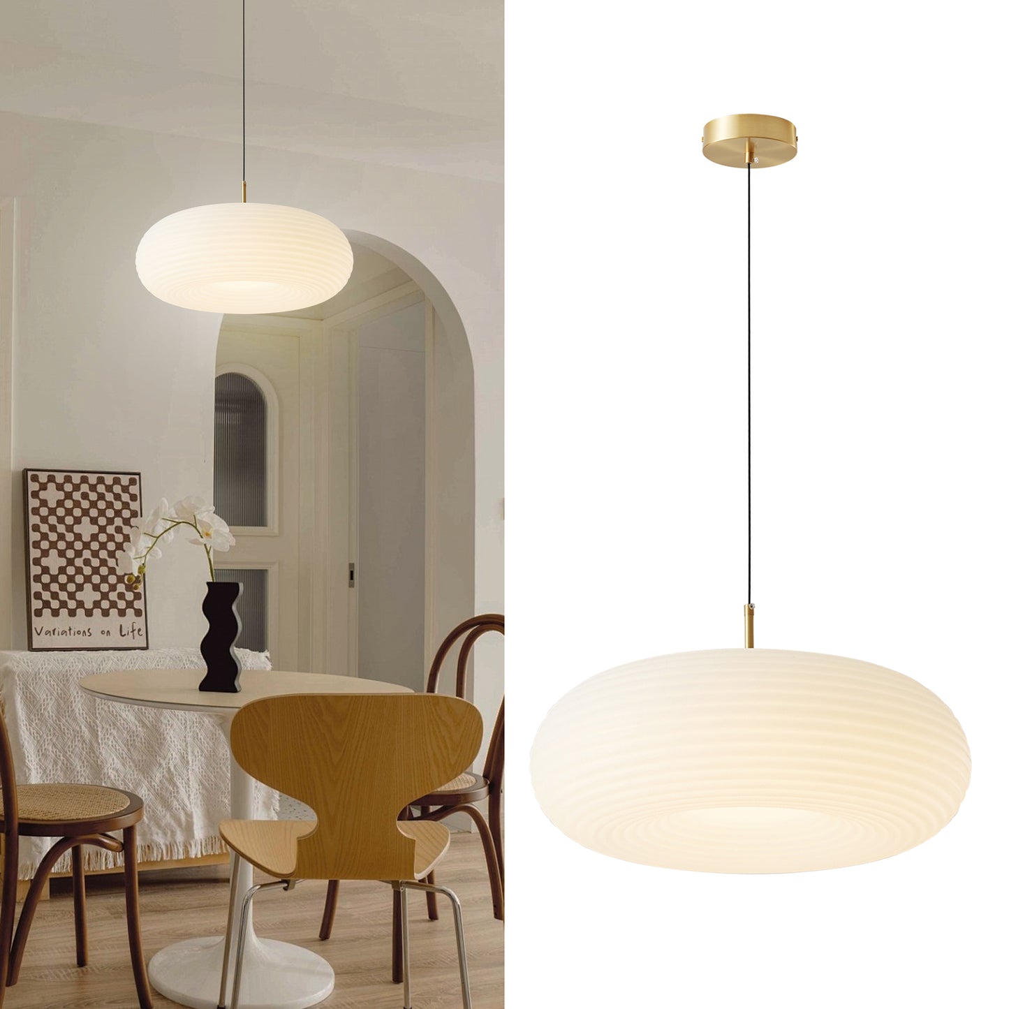 (N) ARTURESTHOME Nordic Simple Eye Care Single Head Acrylic Chandelier