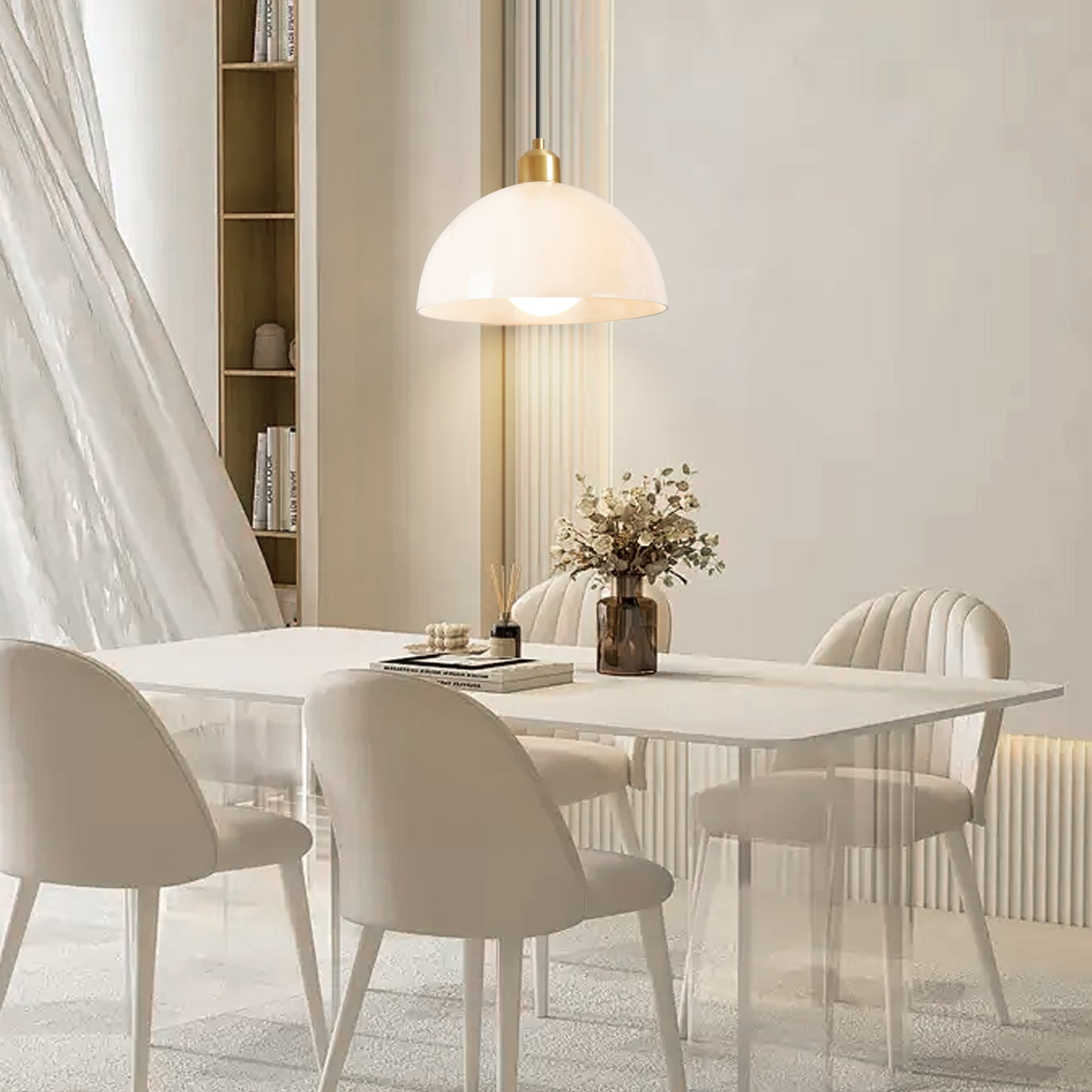 (N) ARTURESTHOME Nordic Modern Glass Pendant Simple Dining Room Lighting