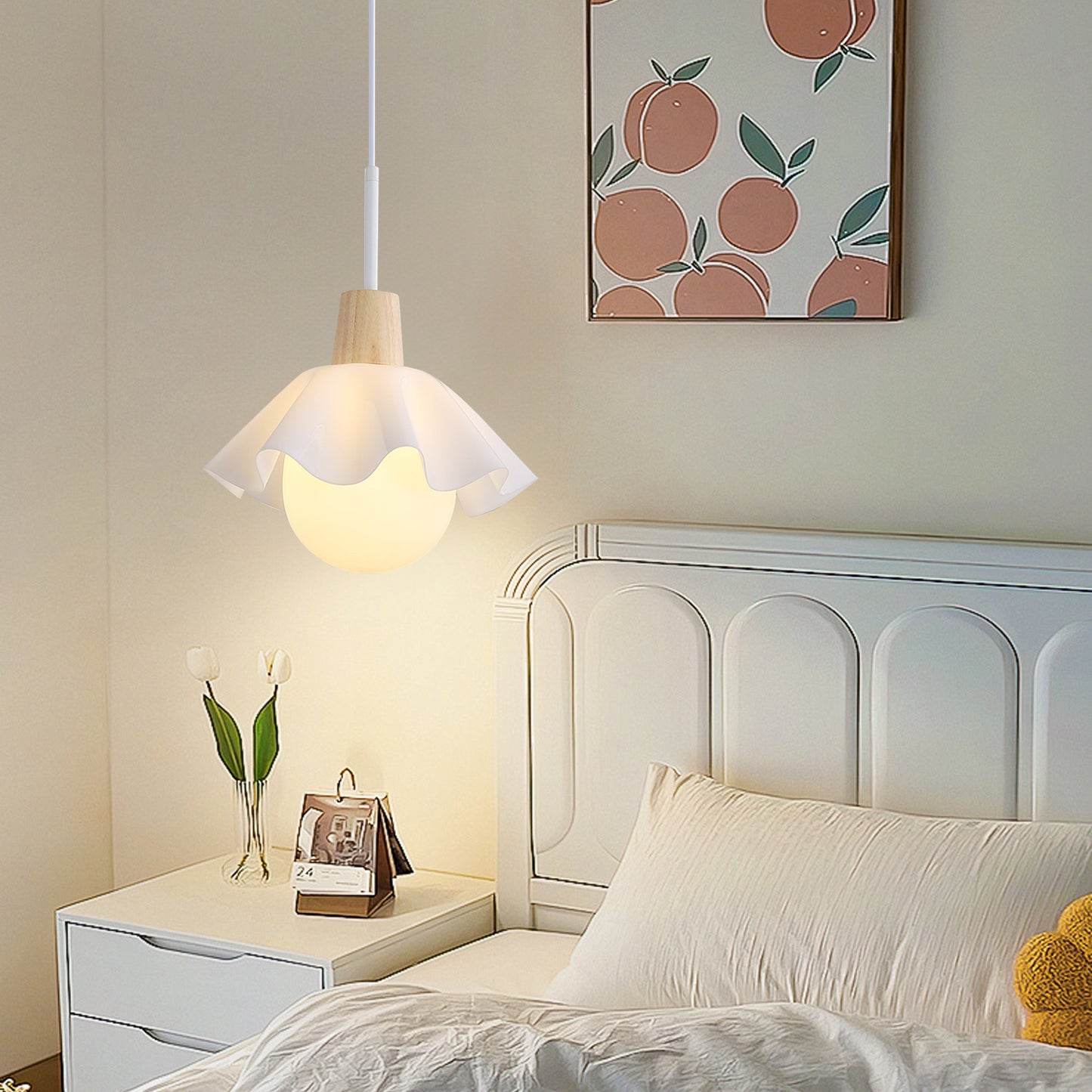 (N) ARTURESTHOME Nordic Modern Personalized Flower Indoor Pendant Lighting Aisle Lighting