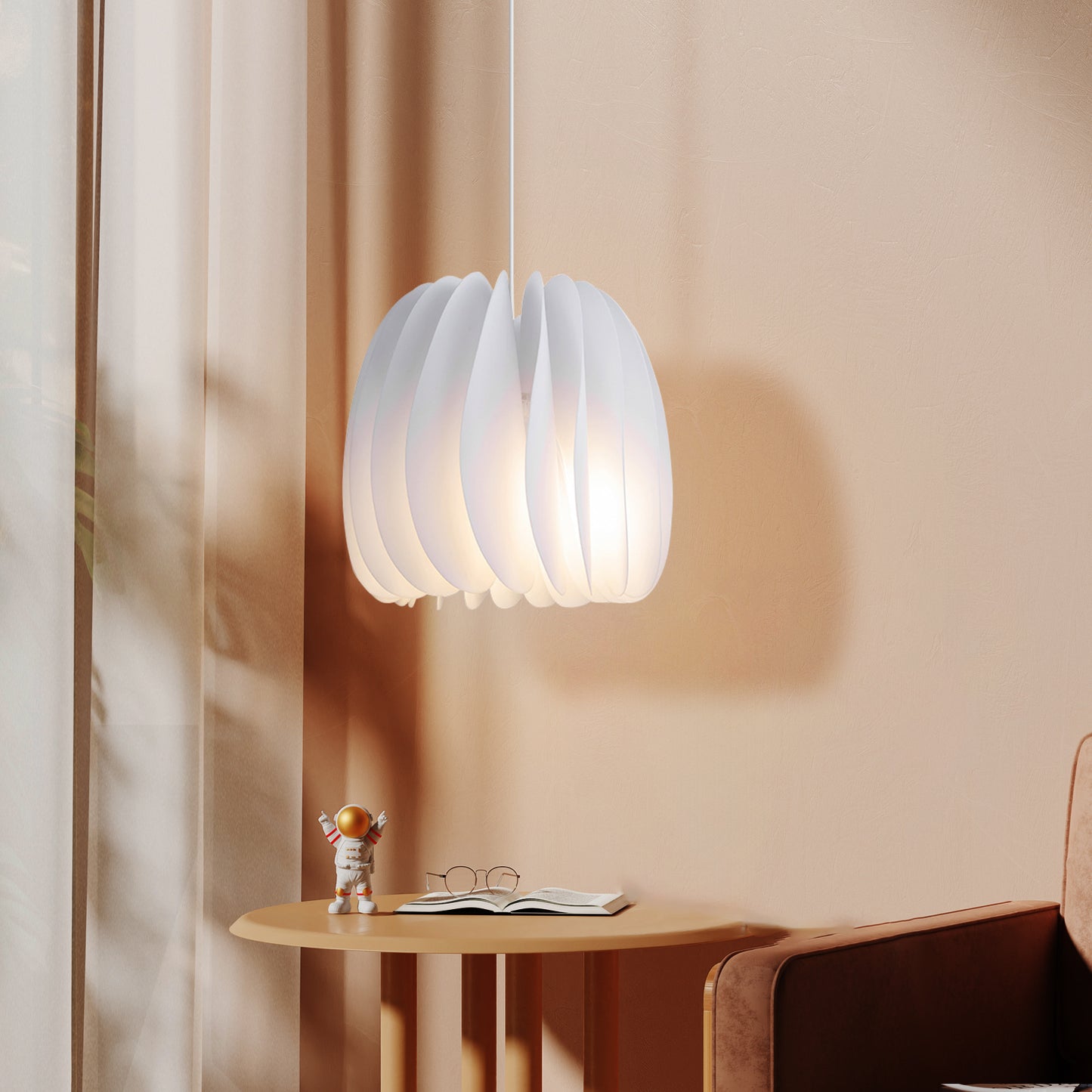(N) ARTURESTHOME Nordic Simple Light Luxury Pumpkin Bedroom Lighting Chandelier