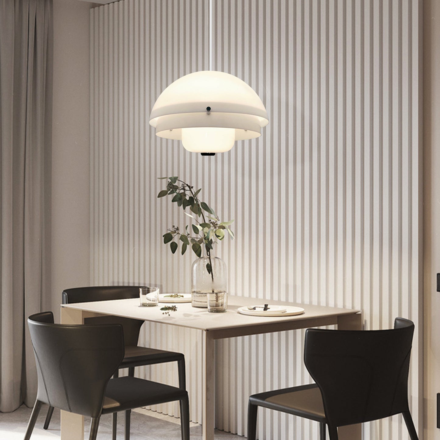 (N) ARTURESTHOME Modern Minimalist Bauhaus Dining Room Lighting Indoor Half Oval Chandelier
