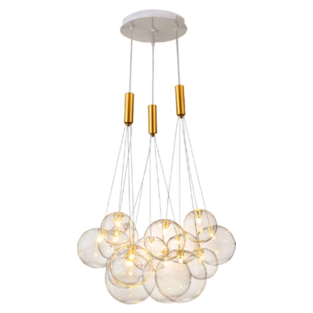 (M)Brass Globe Glass Pendant Light for Living Room/BedRoom