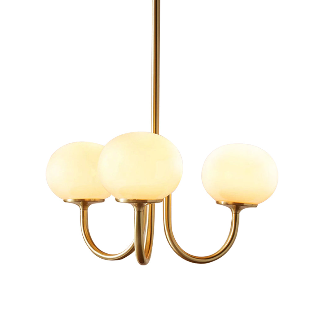 (M) Orange Glass Pendant Light Fixture1 Light Hanging Chandelier For Living Room