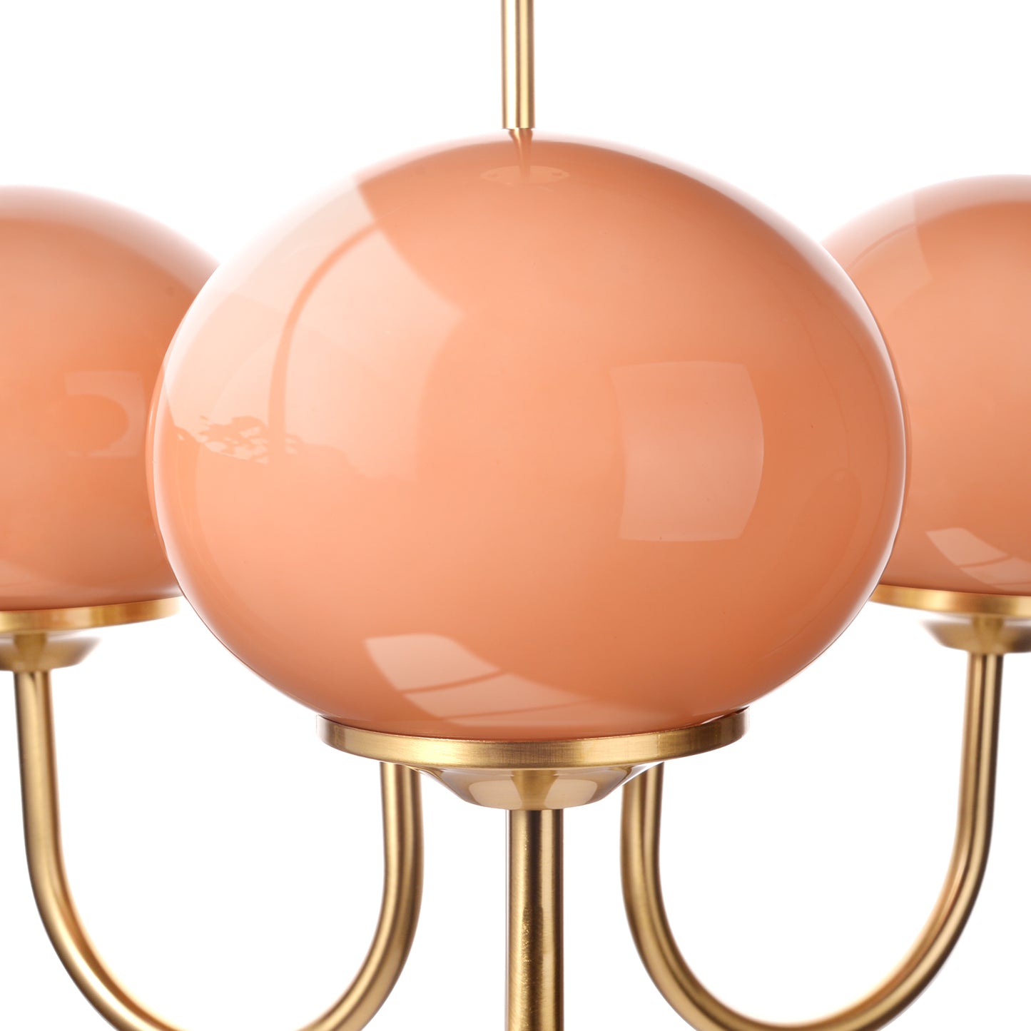 (M) Orange Glass Pendant Light Fixture1 Light Hanging Chandelier For Living Room