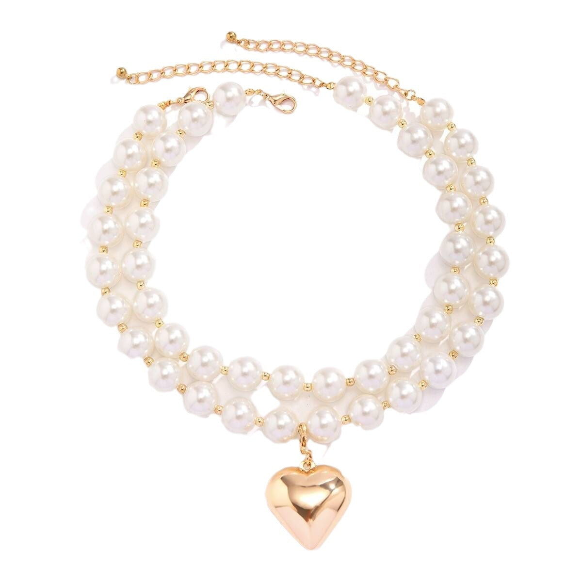 (Y)New Love Pearl Necklace with a Trendy, High end, and niche Design, Clavicle Chain Jewelry