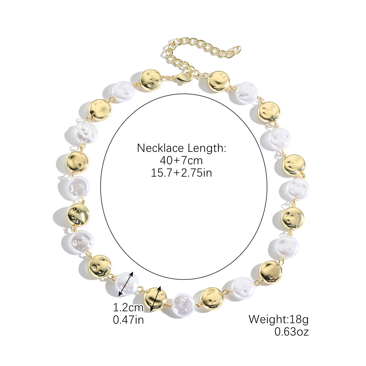 (Y)Love necklace imitation pearl bead necklace