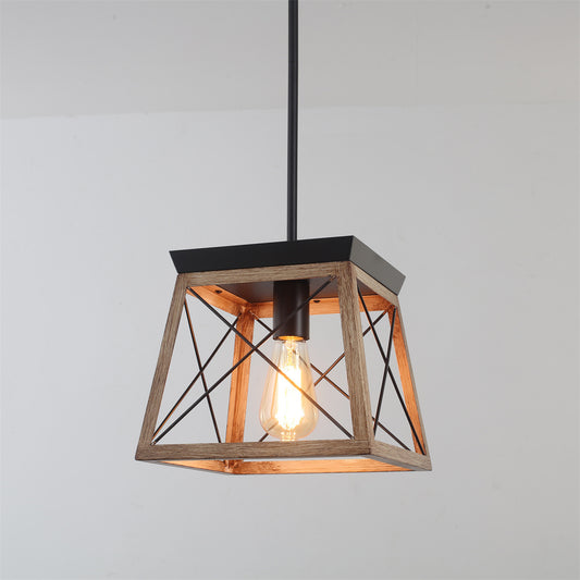 Vintage Metal Square Single Head Chandelier