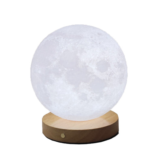 (Y)Moon Light Rotating Sleep Moon Night Light Bedroom Desk Rechargeable Desk Lamp Bedlight Creative Gift Atmosphere Light