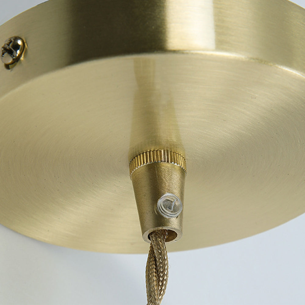 (Q) 6.3-Inch Glass Pendant Light, Retro Elegant Style Bell Shaped Lampshade Glass Pendant Light, Suitable for Living Room, Dining Room, Bedroom