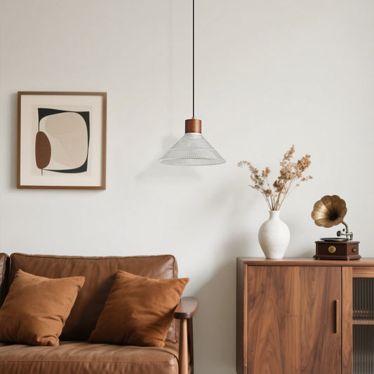 (Q) Modern Industrial Style Glass Pendant Light, Bowl Shaped Lampshade, Suitable For Bedrooms, Kitchens, Living Rooms