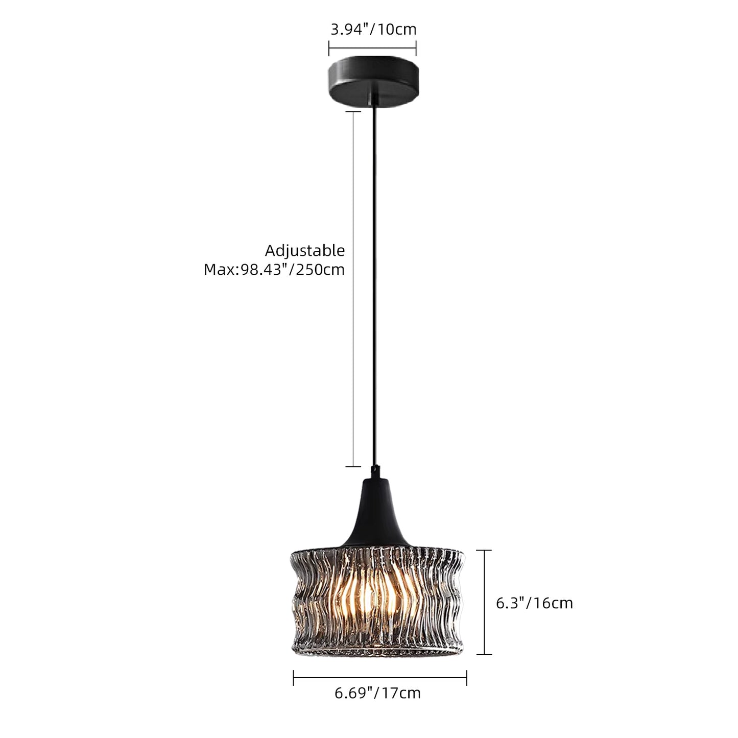 (X)Italian Minimalist Pendant Light -Glass Ceiling Lamp for Bedroom, Dining Room, Entryway Style I