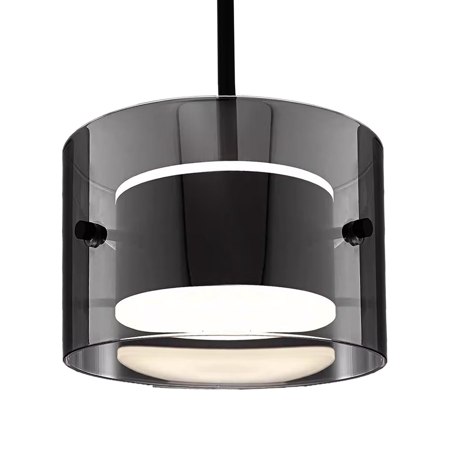 (X)Solid Copper Italian Minimalist Pendant Light - Acrylic & Glass Ceiling Lamp for Bedroom, Dining Room, Entryway Style H