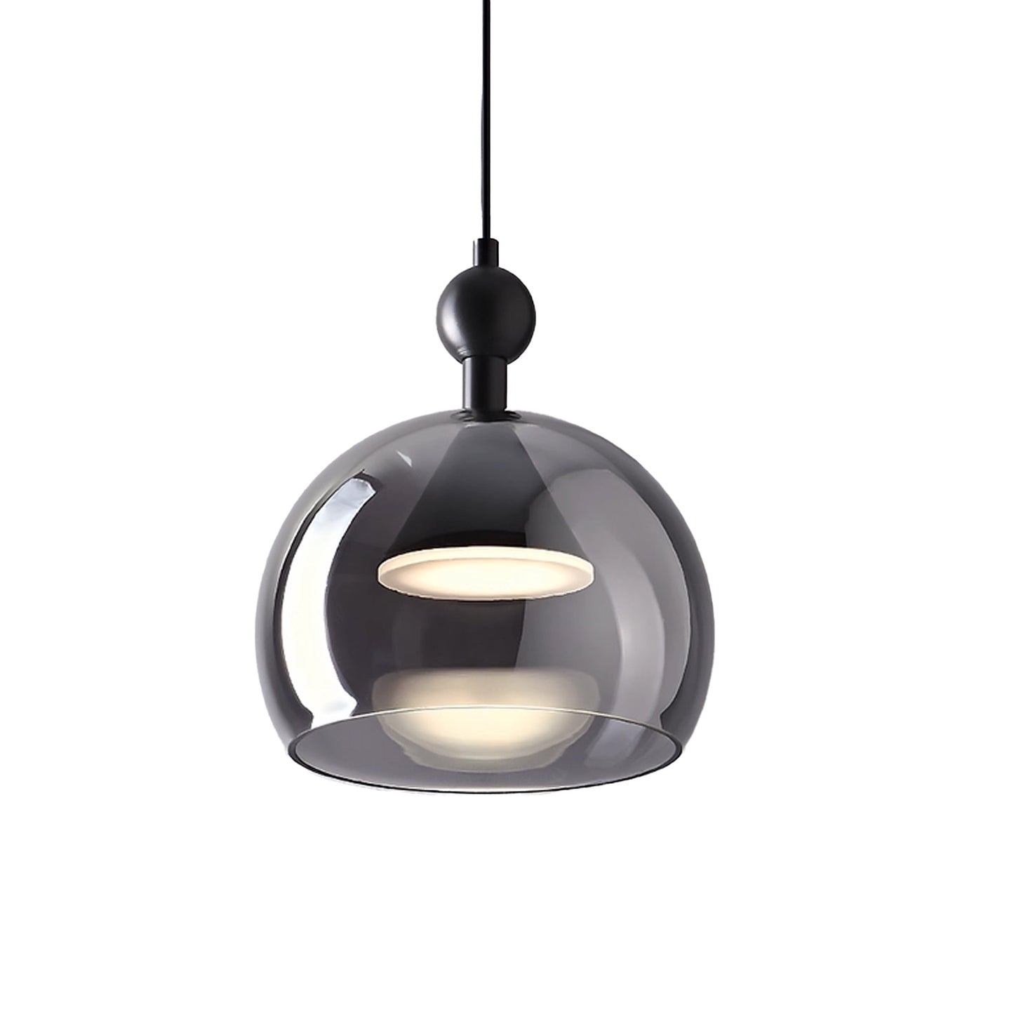 (X)Solid Copper Italian Minimalist Pendant Light - Acrylic & Glass Ceiling Lamp for Bedroom, Dining Room, Entryway Style B