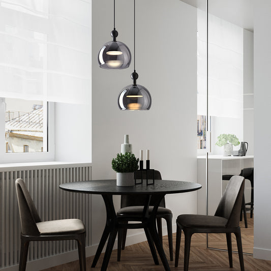 (X)Solid Copper Italian Minimalist Pendant Light - Acrylic & Glass Ceiling Lamp for Bedroom, Dining Room, Entryway Style B