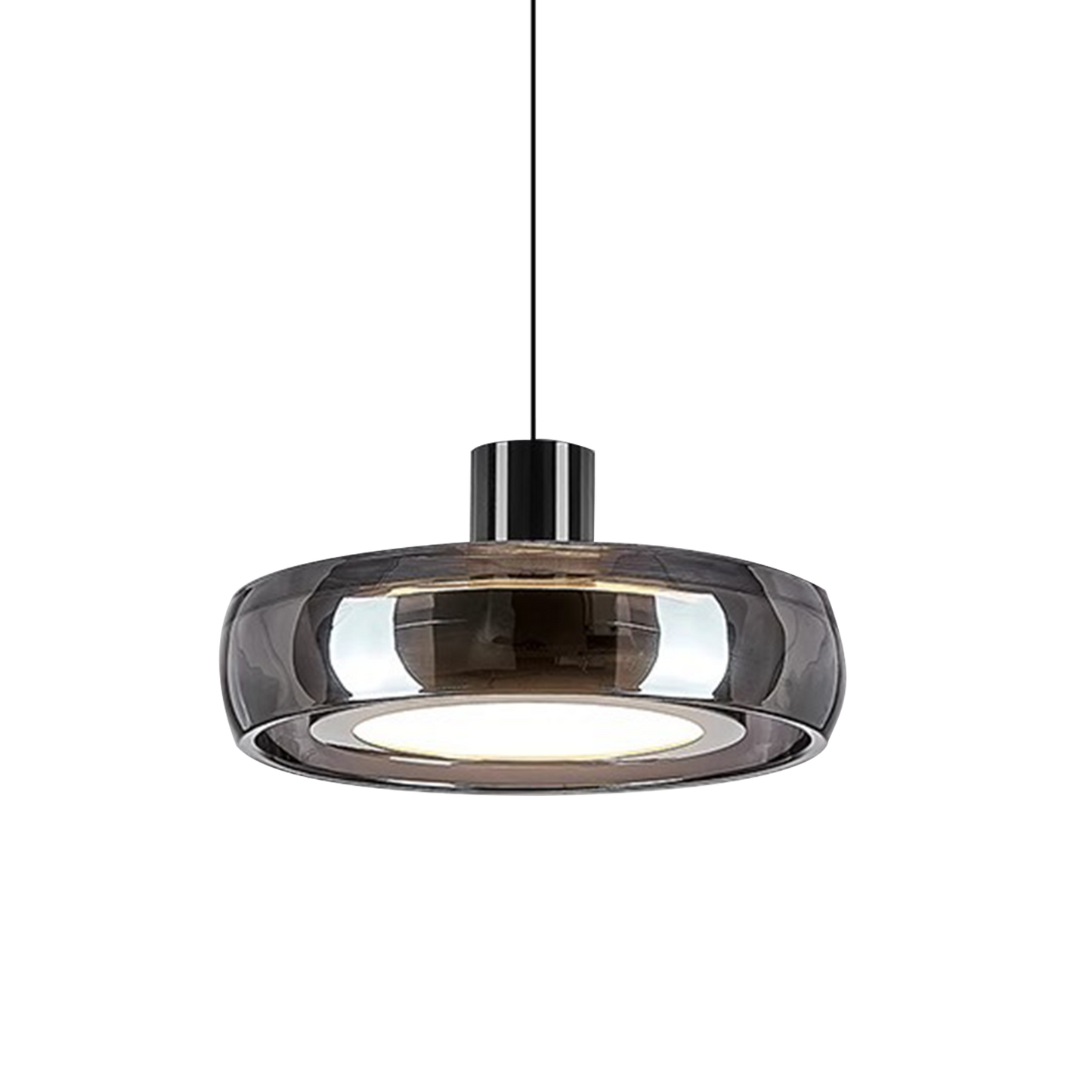 (X)Modern Minimalist Liftable LED Glass Pendant Light Chandelier | Adjustable Height for Living Room, Dining Room, Bedroom and Study